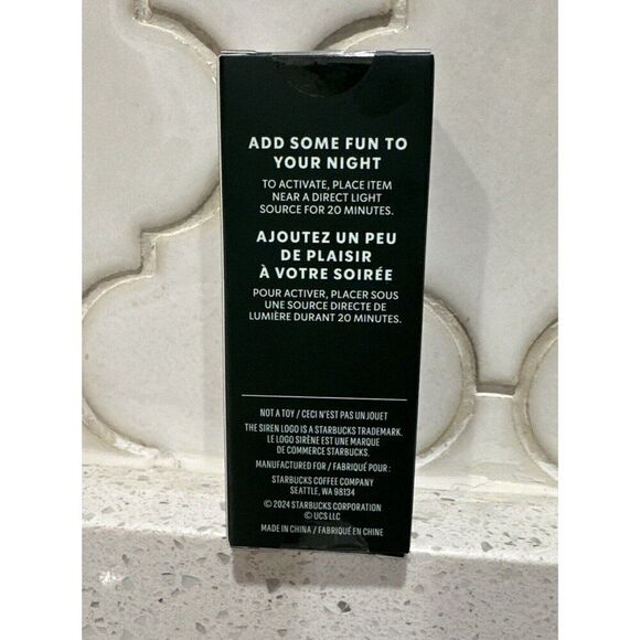 Keychain: Wicked x Starbucks Glow In The Dark Cold Cup KEYCHAIN New In Box 🧹 - Picture 3 of 3